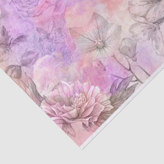 Hübsches Abstraktes Blumendesign Seidenpapier (Ausschnitt)