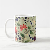 Hübsches abstraktes Blumenmuster auf Salbeigrün Kaffeetasse (Links)