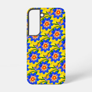 Hübsches abstraktes Blumenmuster Samsung Galaxy Hülle