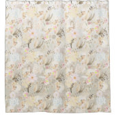 Hübsches abstraktes Cremetön Duschvorhang (Vorderseite)