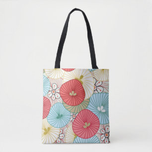 Hübsches abstraktes farbenfrohes lebendiges Blumen Tasche