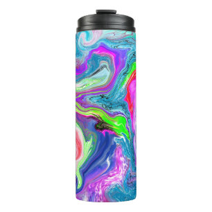 Hübsches Abstraktes Fluid Art Thermosbecher