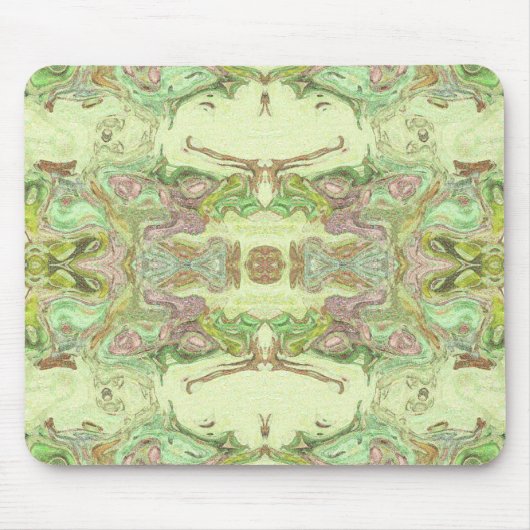 Hübsches abstraktes in Gelbem, in Limonem und Rosa Mousepad (Vorne)
