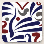 Hübsches abstraktes Muster Getränkeuntersetzer (Vorderseite)