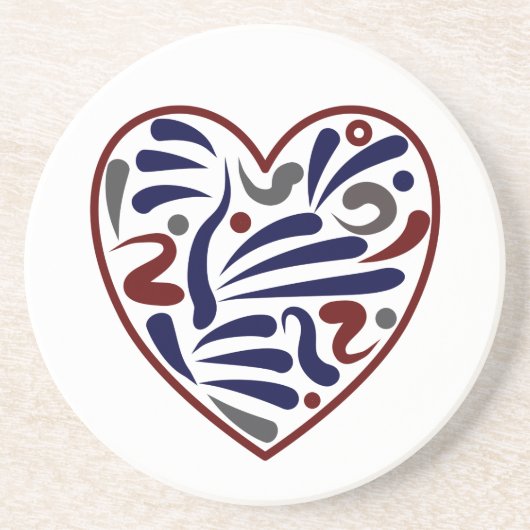 Hübsches abstraktes Muster Getränkeuntersetzer (Vorne)