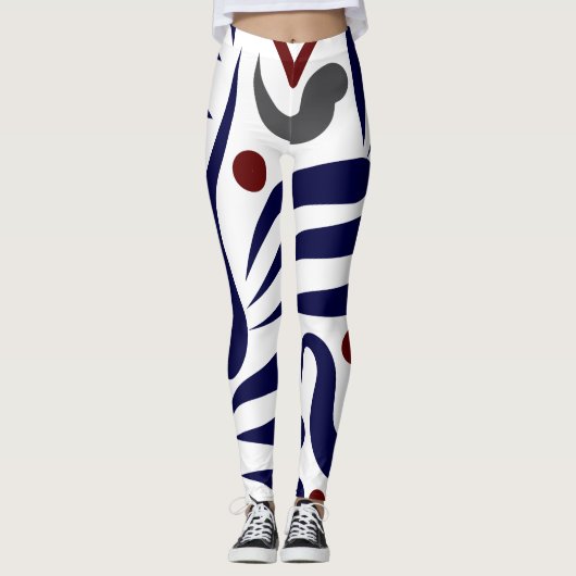 Hübsches abstraktes Muster Leggings (Vorderseite)