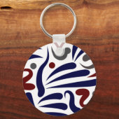 Hübsches abstraktes Muster Schlüsselanhänger (Vorderseite)