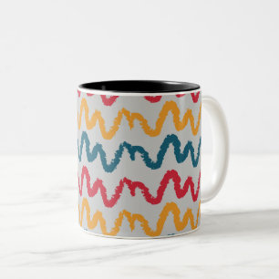 Hübsches Abstraktes Muster Zweifarbige Tasse