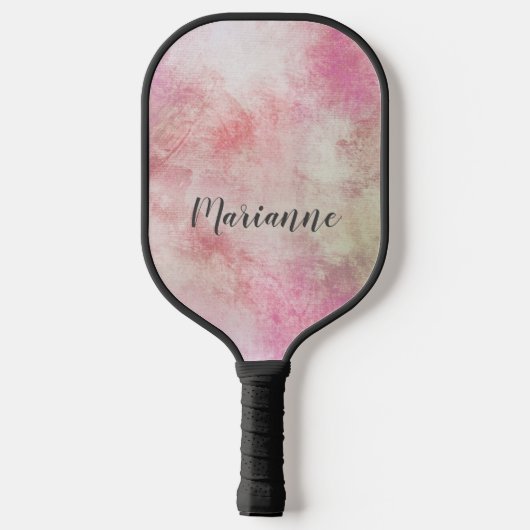 Hübsches Abstraktes rosa Muster Pickleball Schläger (Rückseite)