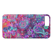 Hübsches abstraktes Rosa und Aqua Paisley Case-Mate iPhone Hülle (Rückseite (Horizontal))