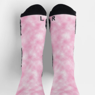 Hübsches Abstraktes Rosa- und Weißwolkenmuster Socken