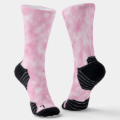 Hübsches Abstraktes Rosa- und Weißwolkenmuster Socken (Gewinkelt)