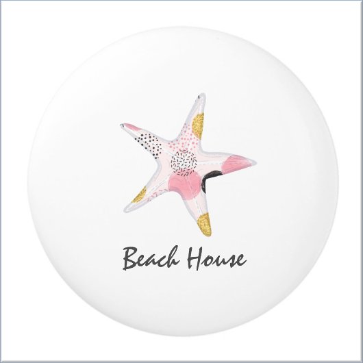 Hübsches Abstraktes Starfish Beach House Keramikknauf