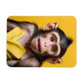 Hübsches Affenportrait Magnet (Horizontal)