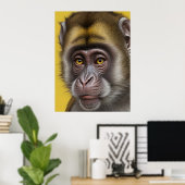 Hübsches Affenportrait Poster (Heimbüro)