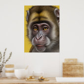 Hübsches Affenportrait Poster (Küche)