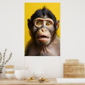 Hübsches Affenportrait Poster (Küche)