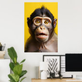 Hübsches Affenportrait Poster (Heimbüro)