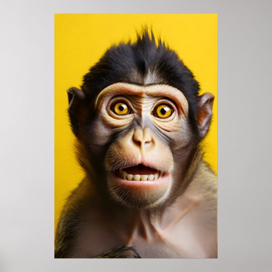 Hübsches Affenportrait Poster (Vorne)