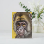Hübsches Affenportrait Postkarte (Stehend Vorderseite)