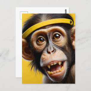 Hübsches Affenportrait Postkarte