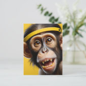 Hübsches Affenportrait Postkarte (Stehend Vorderseite)