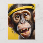 Hübsches Affenportrait Postkarte (Vorderseite)