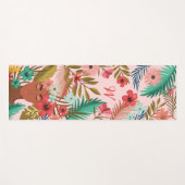 Hübsches Afrikanisches Botanisches Jungle Monogram Yogamatte (Vorderseite (Horizontal))