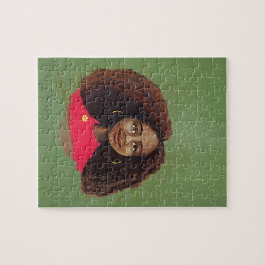 Hübsches afrikanisches Mädchen Puzzle (Horizontal)