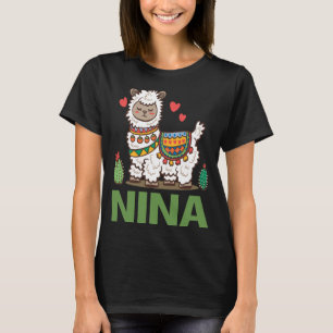 Hübsches Alpaka - Nina Name T-Shirt
