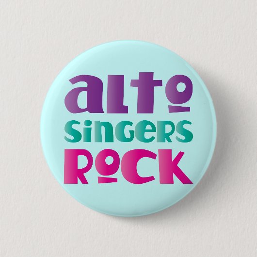 Hübsches Alt-Sänger-Felsen-Geschenk Button (Vorderseite)