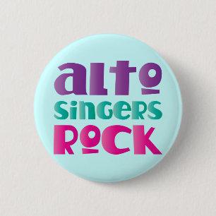 Hübsches Alt-Sänger-Felsen-Geschenk Button