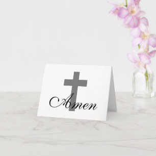 hübsches AMEN mit KREUZ Karte