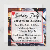 Hübsches Anime für Animateure Geburtstagsparty Einladung (Rückseite)