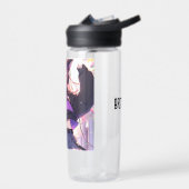 Hübsches Anime-Girl auf Kopfhörern mit Katzenohren Trinkflasche (Links)