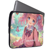 Hübsches Anime-Girl Laptopschutzhülle (Vorne Rechts)
