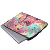 Hübsches Anime-Girl Laptopschutzhülle (Vorne Knopf)
