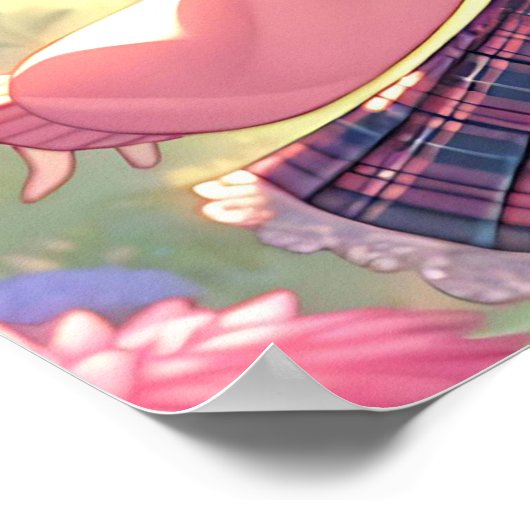 Hübsches Anime-Girl Poster (Ecke)