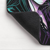 Hübsches Anime-Mädchen und Siamkatze Mousepad (Ecke)