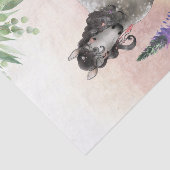 Hübsches Apfelgraupferd auf der Wiese und Blume Seidenpapier (Ausschnitt)