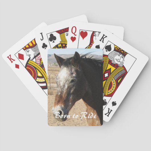Hübsches Appaloosa Pferd - Western Spielkarten (Rückseite)