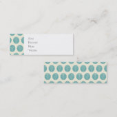 Hübsches Aqua Aquamarin Blue Muschel Beach Muster  Mini Visitenkarte (Vorne/Hinten)