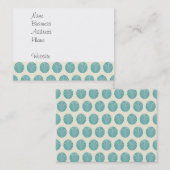 Hübsches Aqua Aquamarin Blue Muschel Beach Muster Visitenkarte (Vorne/Hinten)