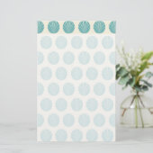 Hübsches Aqua-aquamarine blaue Briefpapier (Stehend Vorderseite)