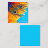 Hübsches Aqua Blue Mitteilungskarte (Vorne/Hinten)