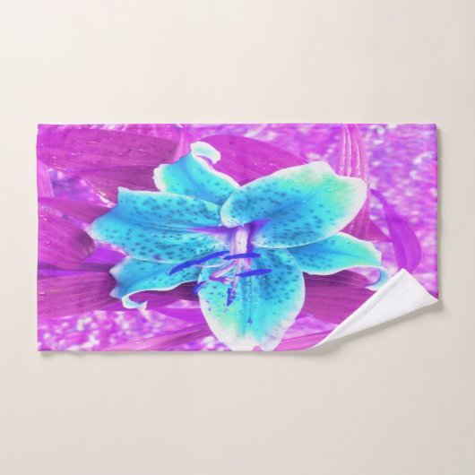 Hübsches Aqua Blue Stargazer Livio Lila Badhandtuch Set (Handtuch)