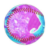 Hübsches Aqua Blue Stargazer Livio Lila Baseball (Vorderseite Links)