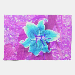 Hübsches Aqua Blue Stargazer Livio Lila Geschirrtuch