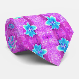 Hübsches Aqua Blue Stargazer Livio Lila Krawatte