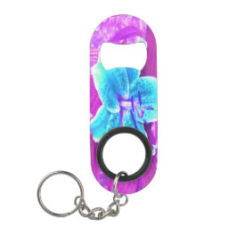 Hübsches Aqua Blue Stargazer Livio Lila Mini Flaschenöffner